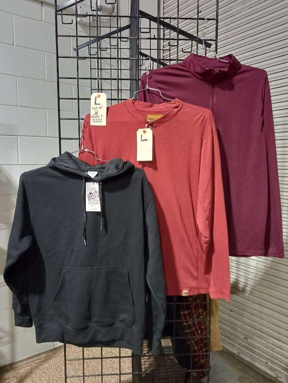 Men's Hoodie + 2 Men's Long Sleeve Shirts | Large